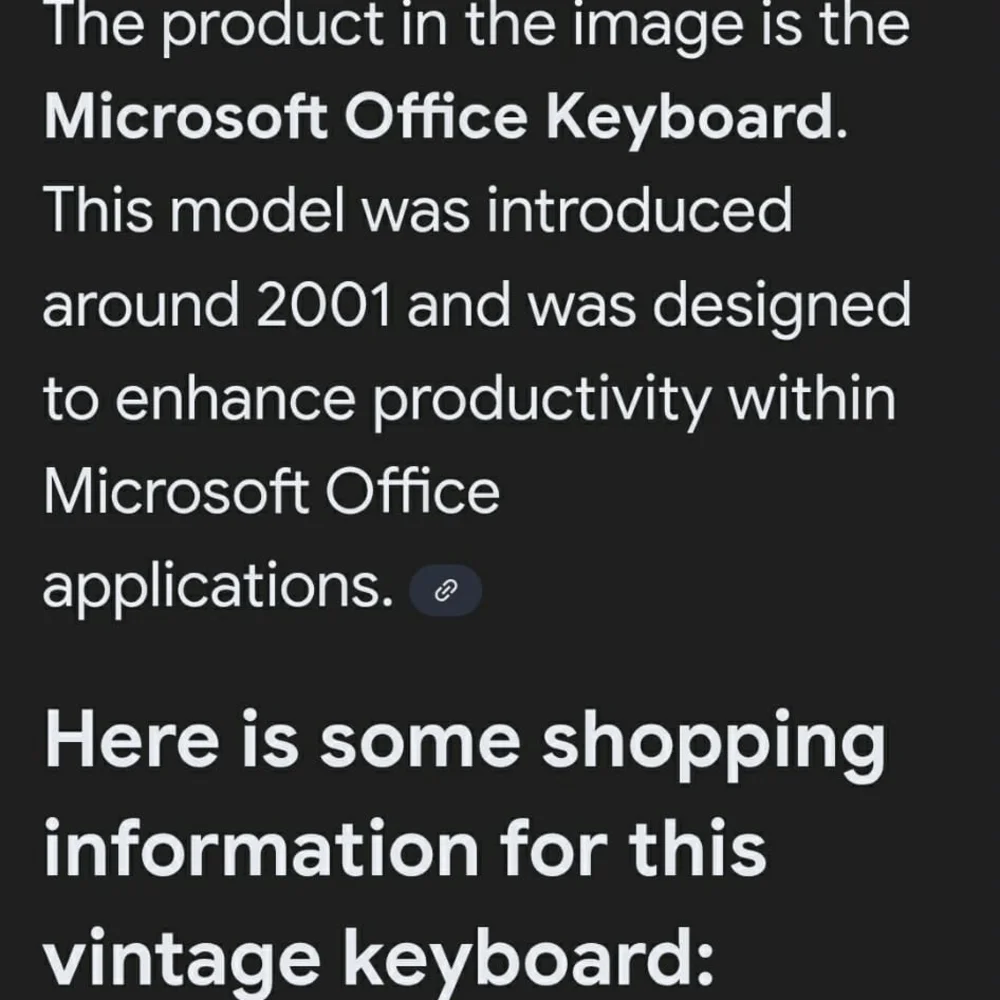 Microsoft Office Keyboard in Gray and White